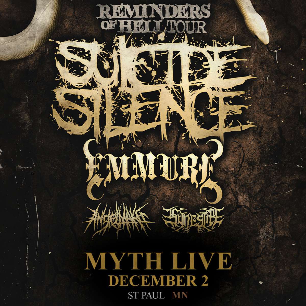 Suicide Silence: REMINDERS OF HELL TOUR